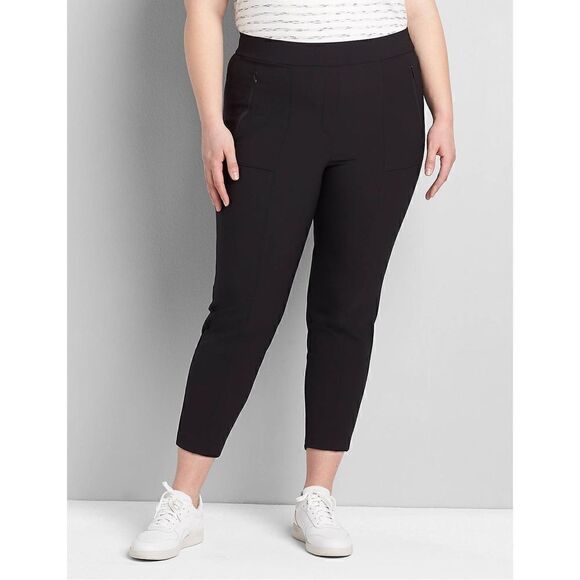 Lane Bryant Pants - Lane Bryant On The Go black skim ankle pants, size 14 NWOT